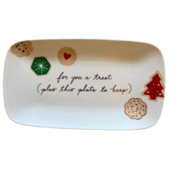 NWT Kate Spade Lenox Cookie Time Giving Plate Christmas Tray - Picture 1 of 9
